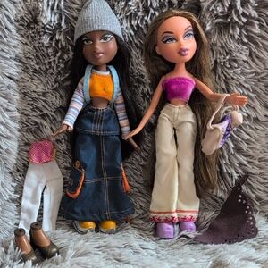 Stylish Doll Duo with Chic Outfits